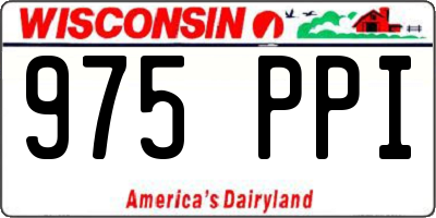WI license plate 975PPI