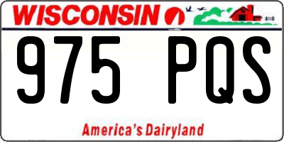 WI license plate 975PQS