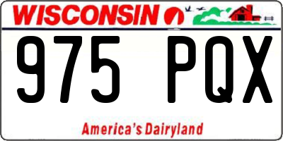 WI license plate 975PQX