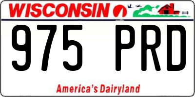 WI license plate 975PRD
