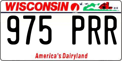 WI license plate 975PRR