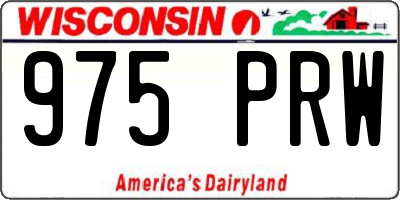 WI license plate 975PRW