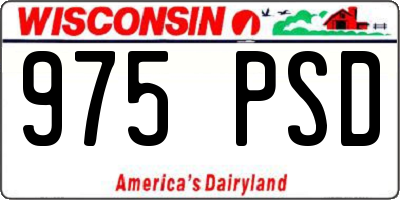 WI license plate 975PSD