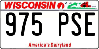 WI license plate 975PSE