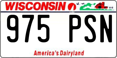 WI license plate 975PSN
