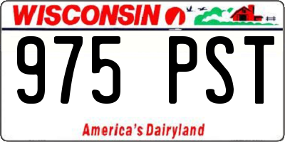 WI license plate 975PST