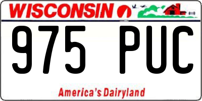 WI license plate 975PUC