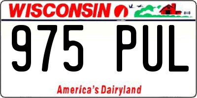 WI license plate 975PUL