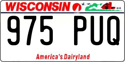 WI license plate 975PUQ