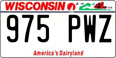 WI license plate 975PWZ