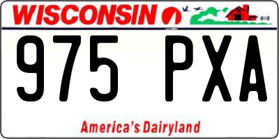 WI license plate 975PXA