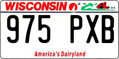WI license plate 975PXB