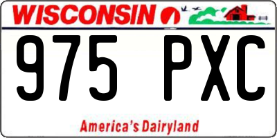 WI license plate 975PXC
