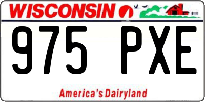 WI license plate 975PXE