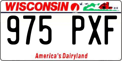 WI license plate 975PXF