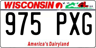 WI license plate 975PXG