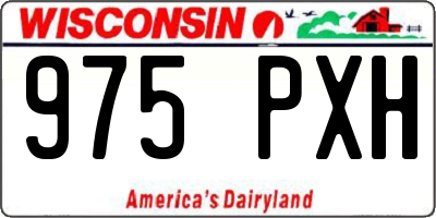 WI license plate 975PXH