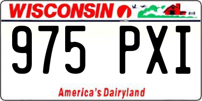 WI license plate 975PXI