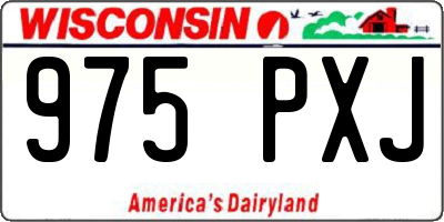 WI license plate 975PXJ