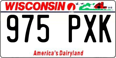 WI license plate 975PXK