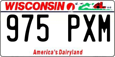 WI license plate 975PXM