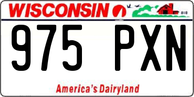 WI license plate 975PXN