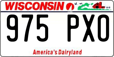 WI license plate 975PXO