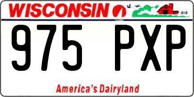 WI license plate 975PXP
