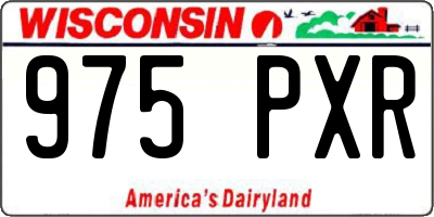 WI license plate 975PXR
