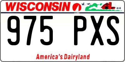 WI license plate 975PXS