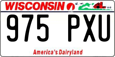 WI license plate 975PXU