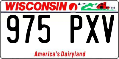 WI license plate 975PXV