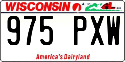 WI license plate 975PXW