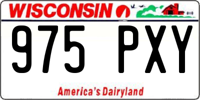WI license plate 975PXY