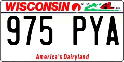 WI license plate 975PYA