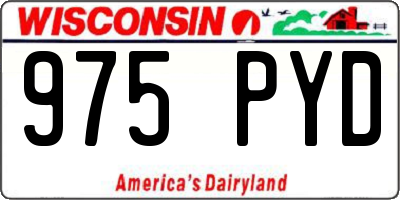 WI license plate 975PYD