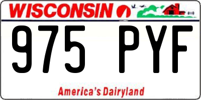 WI license plate 975PYF