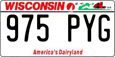 WI license plate 975PYG