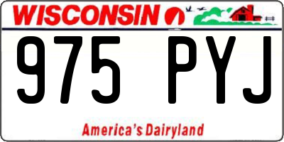 WI license plate 975PYJ