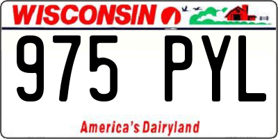 WI license plate 975PYL