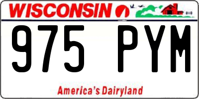 WI license plate 975PYM