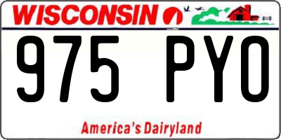 WI license plate 975PYO