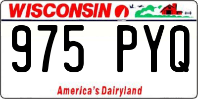 WI license plate 975PYQ