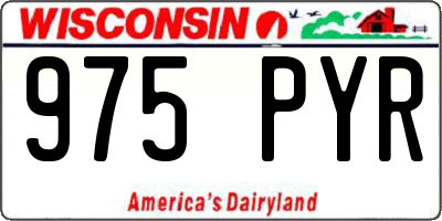 WI license plate 975PYR