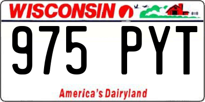 WI license plate 975PYT