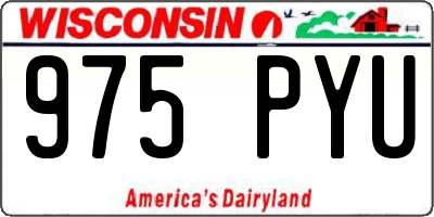 WI license plate 975PYU