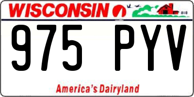 WI license plate 975PYV