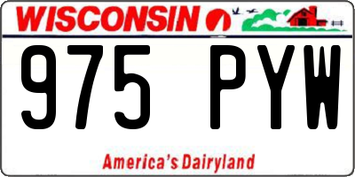 WI license plate 975PYW