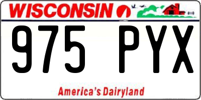 WI license plate 975PYX