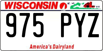 WI license plate 975PYZ